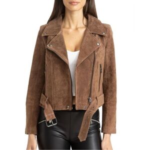 BLANKNYC - suede moto jacket